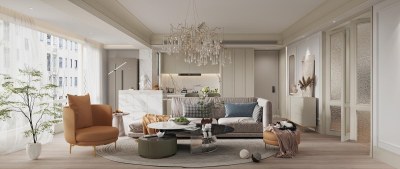 简欧客餐厅3D模型下载